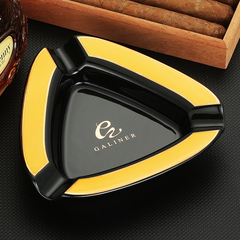 COHIBA Cigar Gadgets Home Cigar Ashtray Portable Ceramic 3 Cigars Ash Tray Tobacco Cigarette Ashtrays Holder