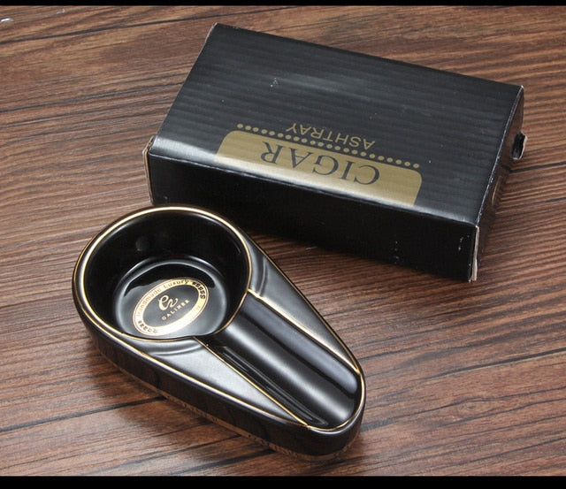 COHIBA Cigar Gadgets Home Cigar Ashtray Portable Ceramic 3 Cigars Ash Tray Tobacco Cigarette Ashtrays Holder